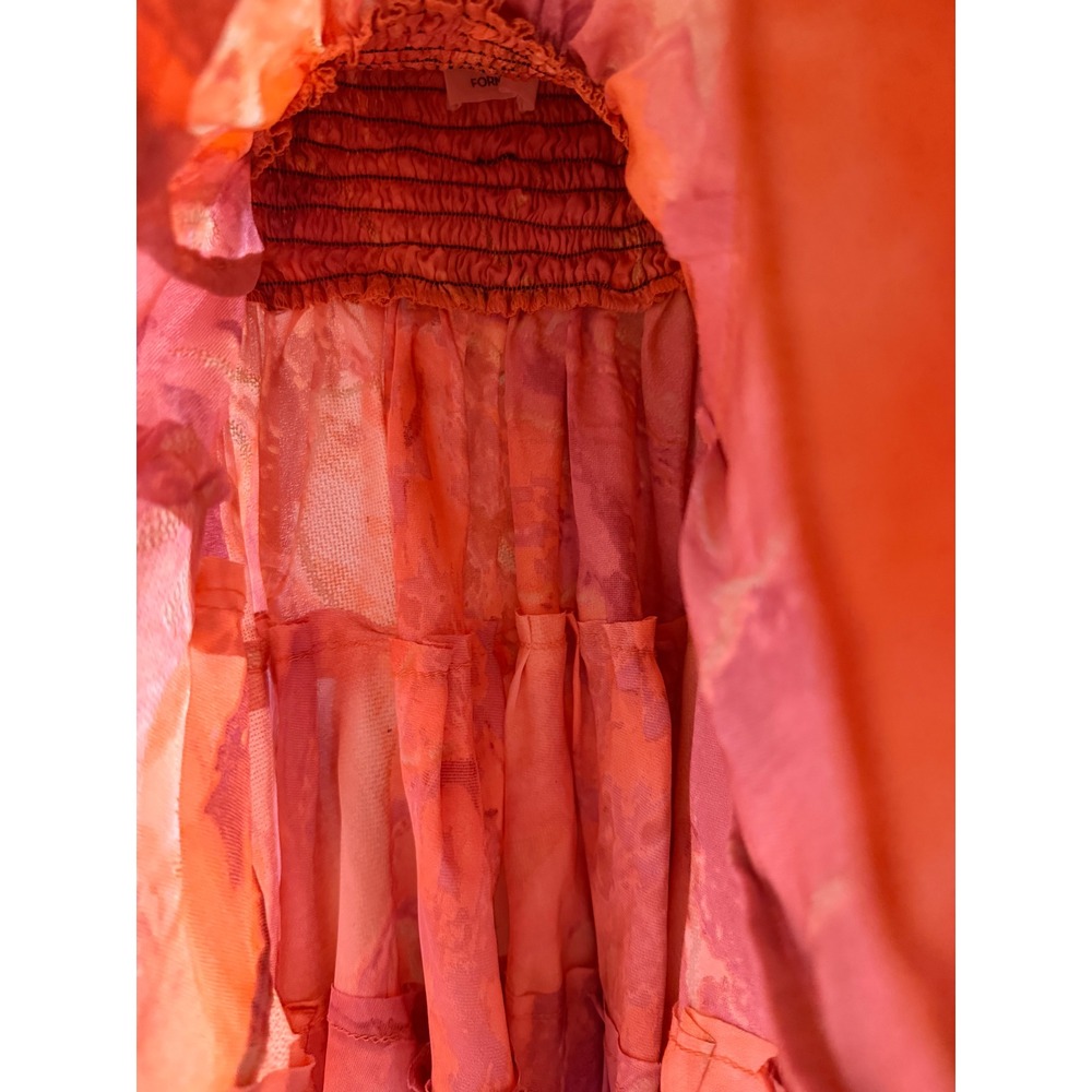Pahiesa Formentera Silk Mini Skirt XS Tiered Smocked Ruffle Boho - Picture 4 of 12